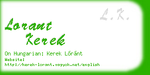 lorant kerek business card