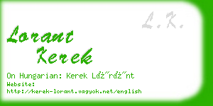 lorant kerek business card